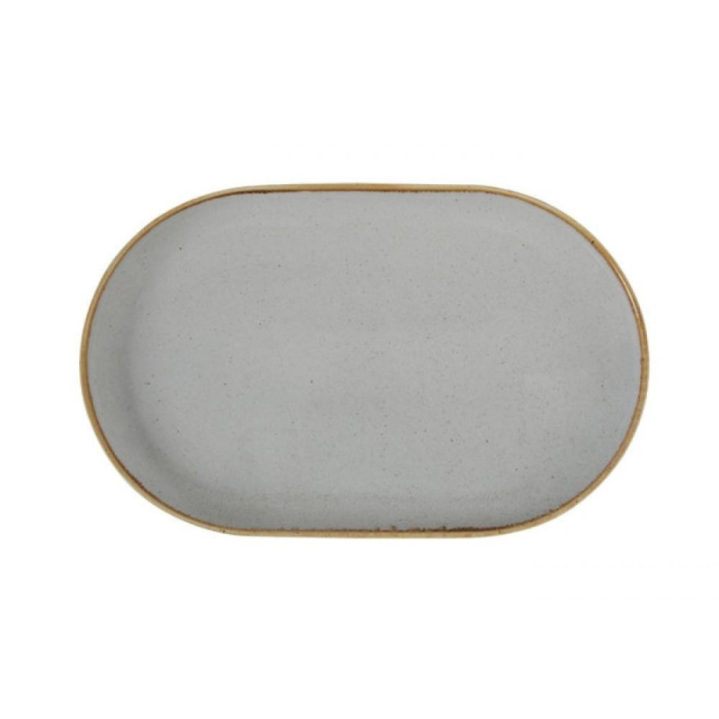 SEASONS pelēks oval  plate  20x32cm, Porland