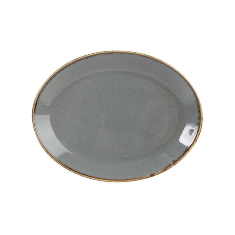 SEASONS tumši pelēks oval  plate  24cm, Porland
