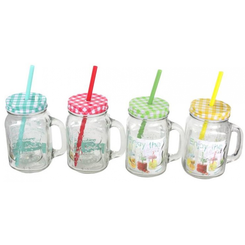 SMŪTIJA JAR  AR STRAWS 400ML, glass , MPL Consulting