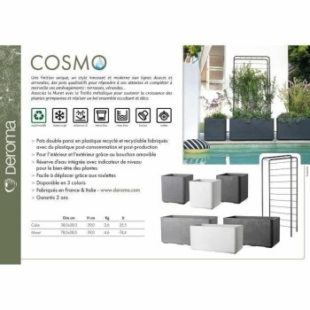 Sėjamoji su automatiniu drėkinimu Deroma Antracito 78 x 38 x 39 cm Plastmasinis Stačiakampis,,,