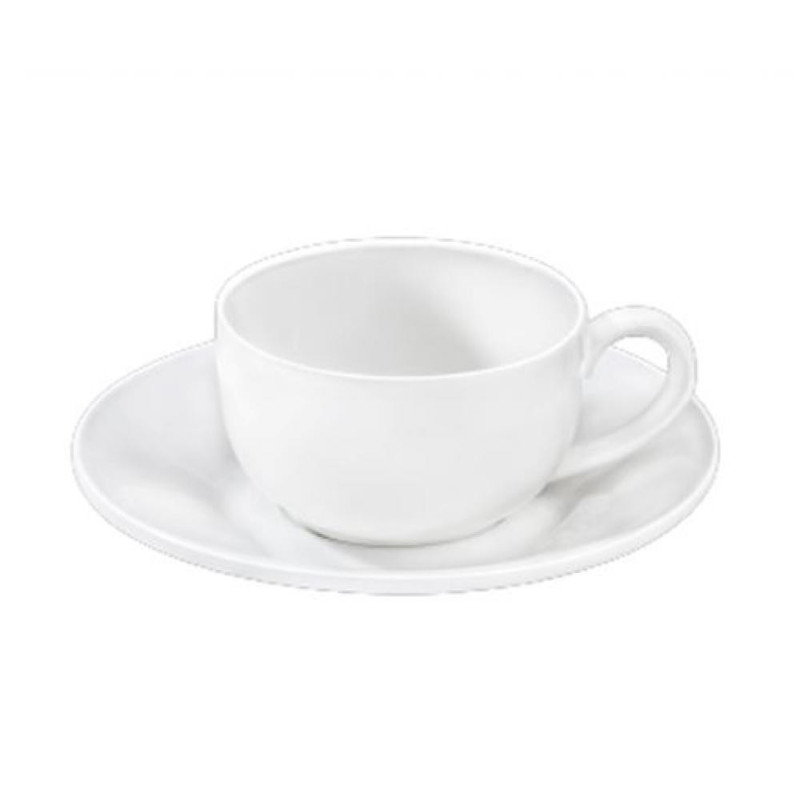 OLIVIA SET. Cup  250ML AR APAKŠTASI 6PC., PORCELĀNS, Wilmax