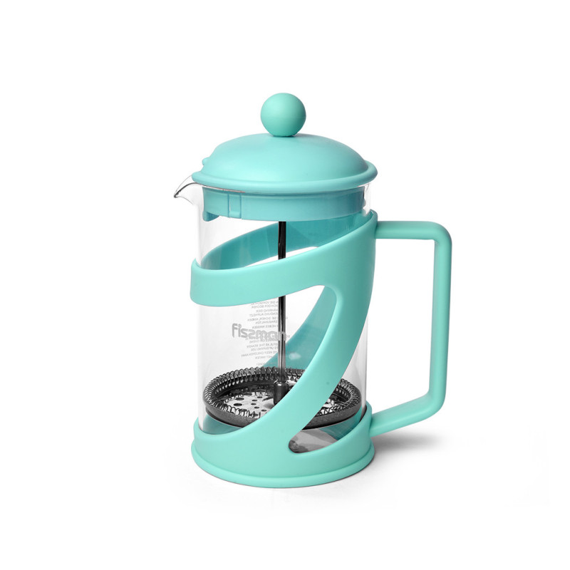French press coffee maker ARABICA 600 ml, color AQUAMARINE (borosilicate glass)