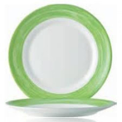 BRUSH GREEN DESSERT  PLATE...