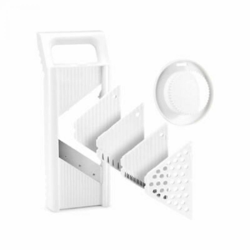 MANDOLINO MANDOLINE RĪVE 12x7x33CM, AR 4 ASMEŅIEM, PLASTMASA/NER.TĒR., Metaltex