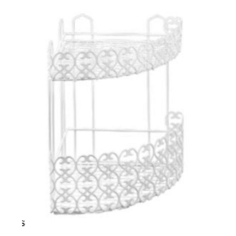 FLORENZ STŪRA PLAUKTS 25x25x32CM 2-STĀVU, PLASTIKĀTA PĀRKL., Metaltex