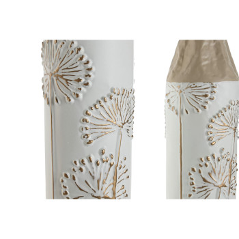 2 Vazų Rinkinys Home ESPRIT Rusvai gelsva Šviesiai rudas Metalinis 13,5 x 13,5 x 71 cm (2 Dalys),,,