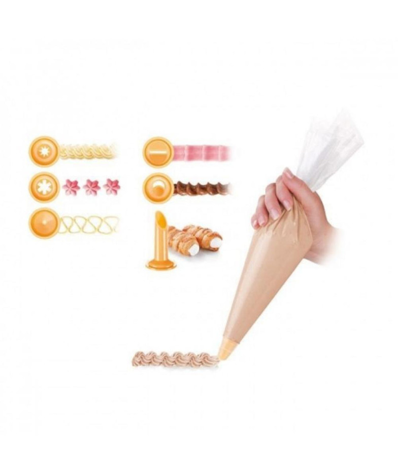 DELICIA KŪKU DEKORĒŠANAS MAISIŅI 30CM, 10PC.., 6 UZGAĻI, Tescoma