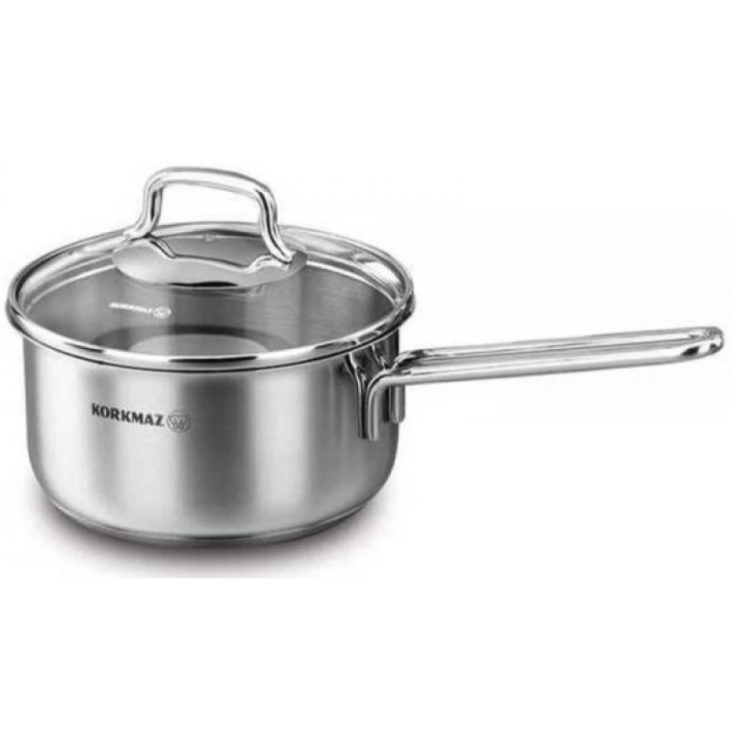 PERLA MĒRCES KATLIŅŠ 16CM, 1.6L, AR STIKLA VĀKU, NER.TĒR., INDUKCIJAI, Korkmaz