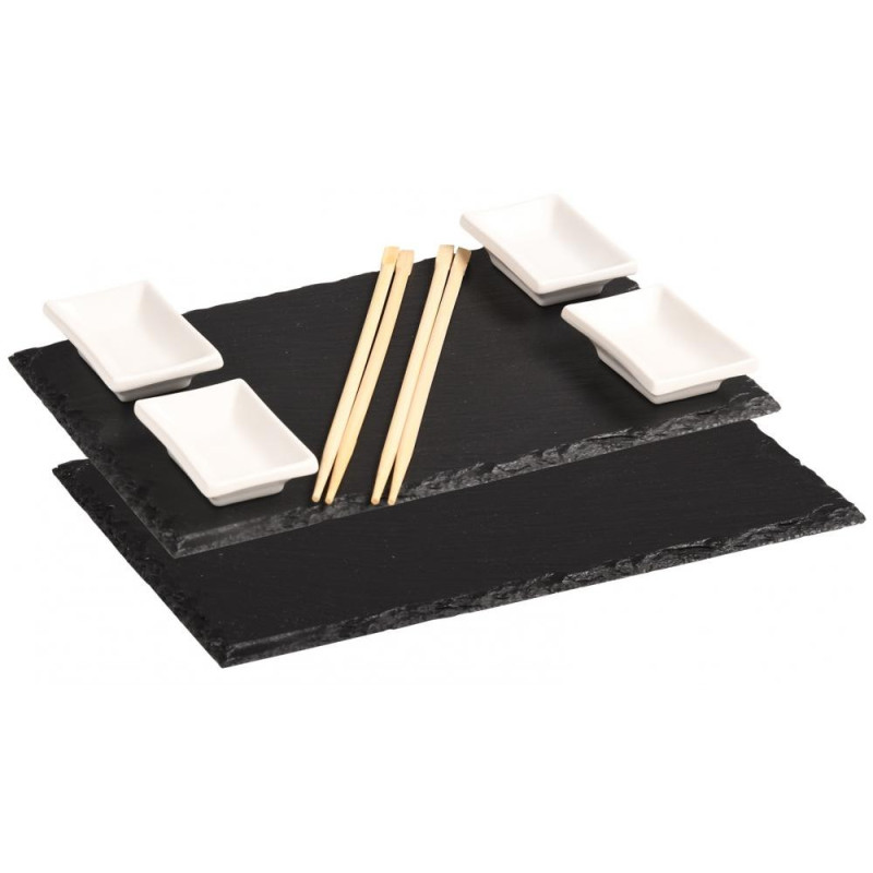 SUŠI SERVĒŠANAS SET., ŠĪFERIS/BAMBUSS/PORCELĀNS, Kesper