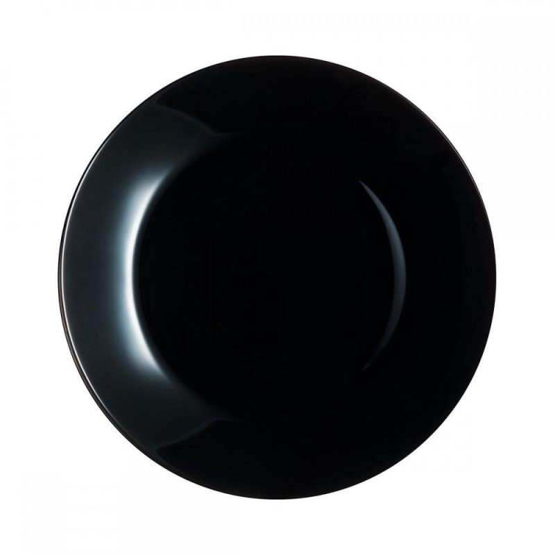 ZELIE BLACK DINING  PLATE  25CM, Luminarc