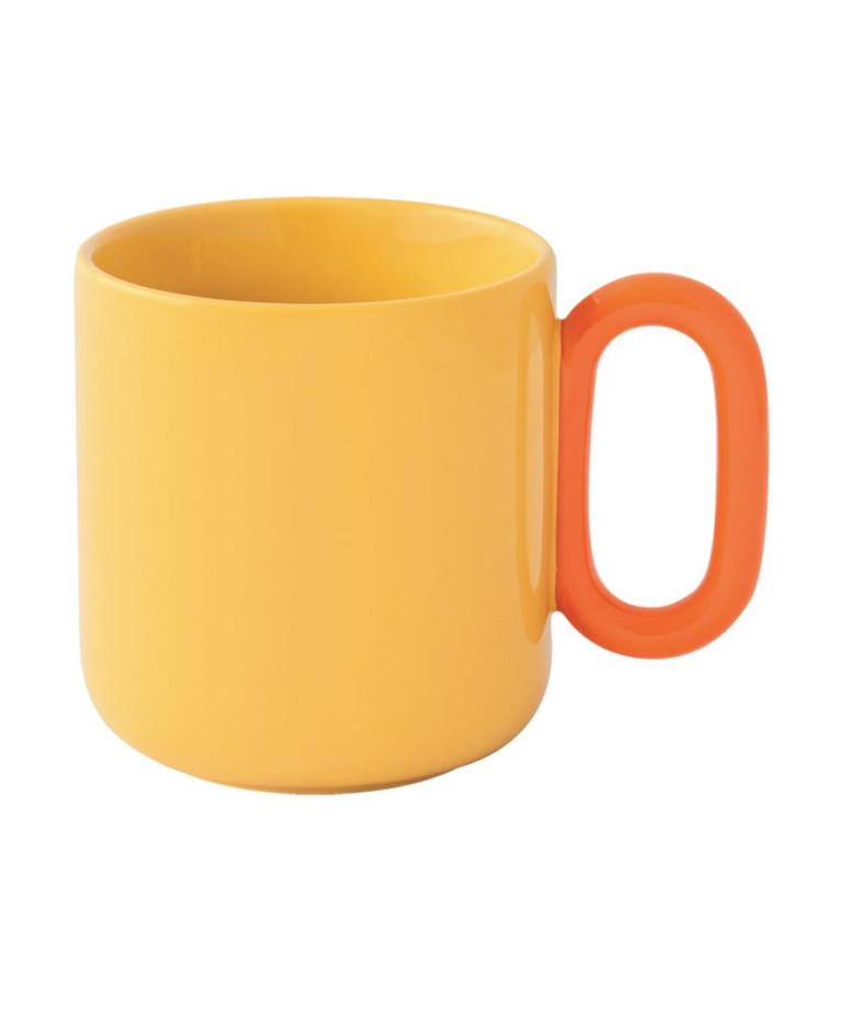 Kūrybinė spalvota krūzė 350 ml, geltona, porcelianas, Easy Life