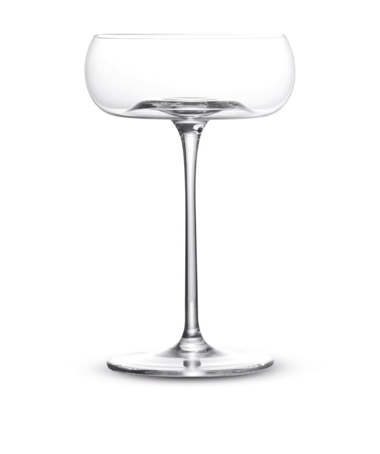 GRAND CRU CHAMPAGNE GLASSES 220 ml, SET OF 2, STEMMED, CRYSTAL, POZZI MILANO