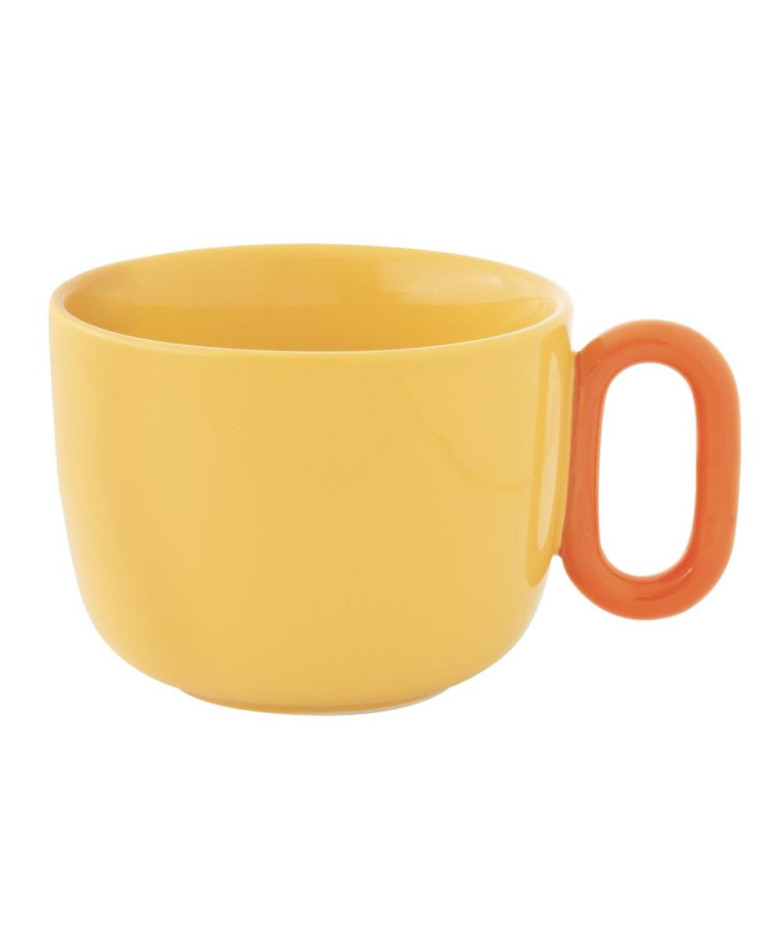 Kreatiivselt värvitud kruus 400 ml, kollane, portselan, Easy Life