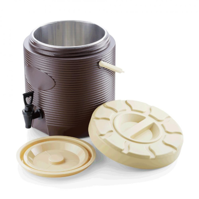 THERMOS  DZĒRIENIEM 12L, AR SKRŪVĒJAMU COVER , PEN URI UN CRANE , BROWN, PU/NER.TĒR., WAS