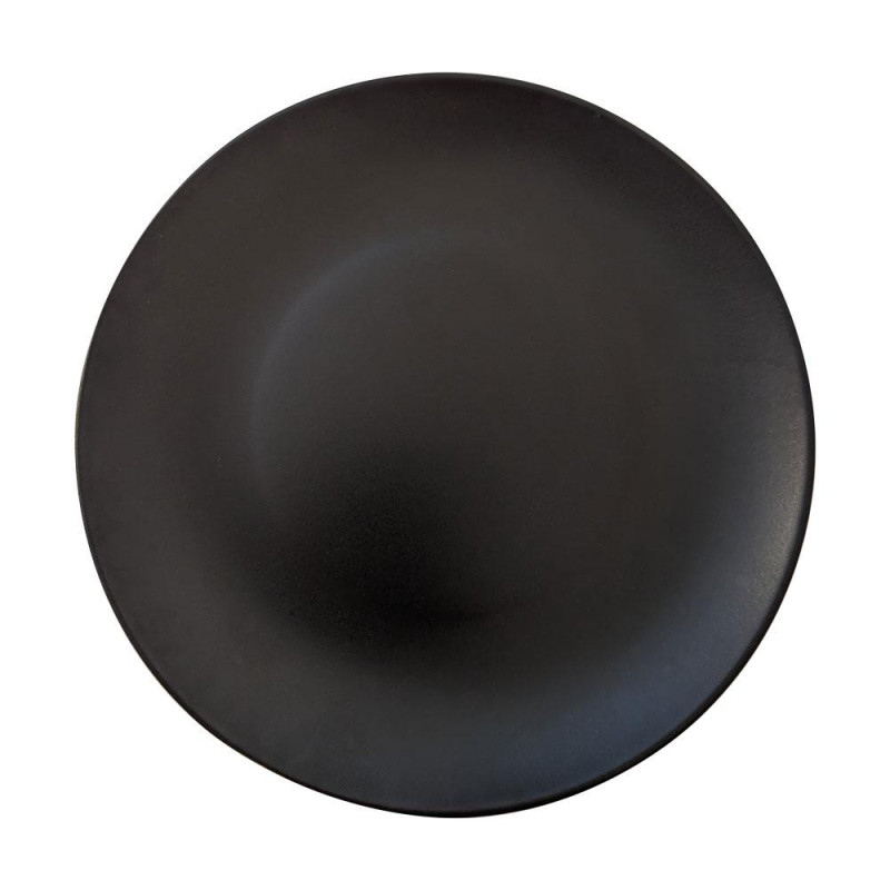 ALFA PUSDIENU ŠĶĪVIS MELNS MATĒTS 27CM, Keramika