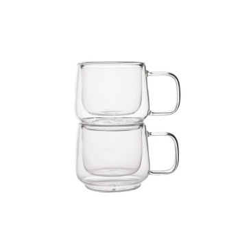 LA CAFETIÈRE DUBULTSIENU ESPRESSO KRŪZES 100ML, НАБОР . 2ШТ. , STIKLS, La Cafetiere