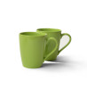 Set of 2 mugs 300 ml GREEN shiny (ceramic)