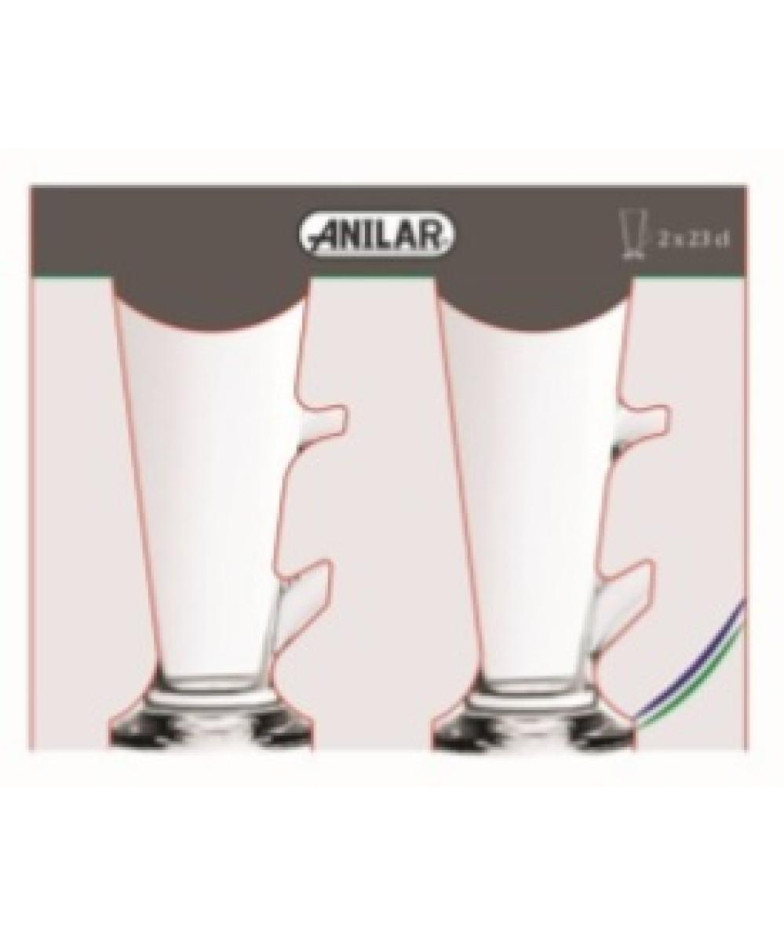 LATTE КРУЖКИ НАБОР 2GAB. 230 ml, СТЕКЛО, Anitex