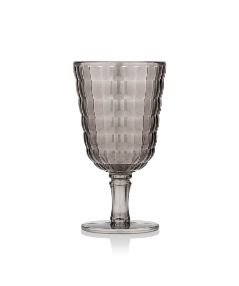 ALLEGRA JUMBO vyno taurė 450 ml, pilka skaidri, akrilas, DEPA
