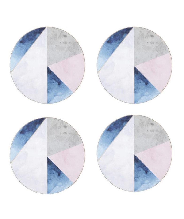 CREATIVE TOPS GEOMETRIC PALETTE PALIKTŅU KOMPL. D12CM 4GAB, ASORTĒTAS KR., KORĶIS, Creative Tops