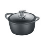 Vienna Pot 20 cm with Lid, Black Cast Aluminum Induction Compatible Berndes