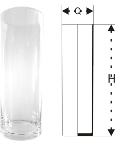 Glass Cylinder H35CM,...