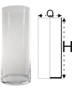 Glass Cylinder H25.5 cm,...