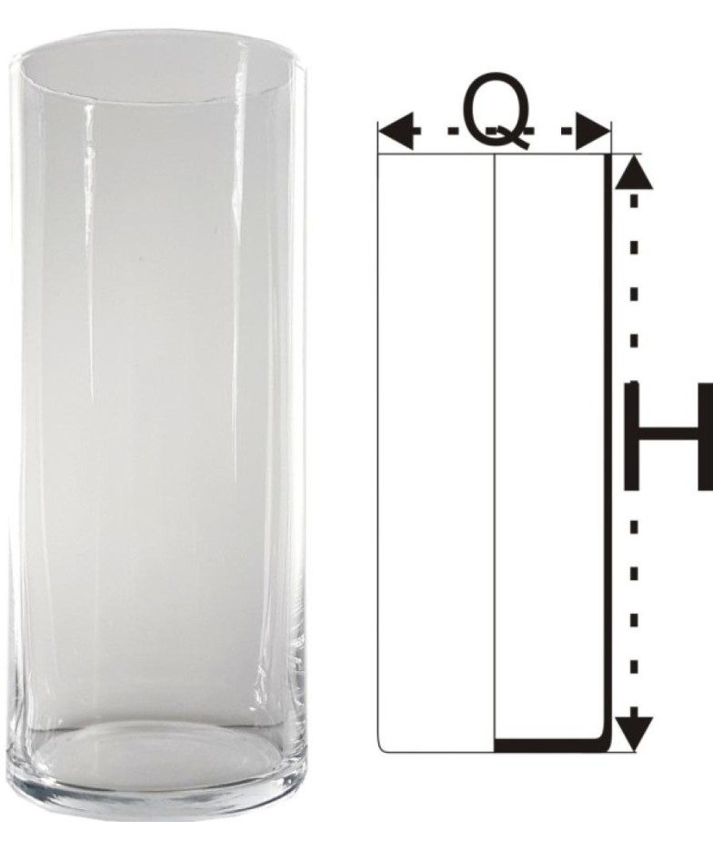 Цилиндр H25.5 cm, D10.5 cm, стекло, Partner