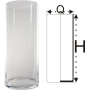 Cilindras H25.5 cm, D10.5 cm, stiklas, Partner