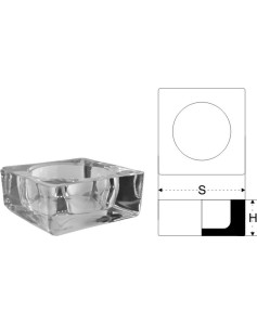 Square Glass Candlestick...