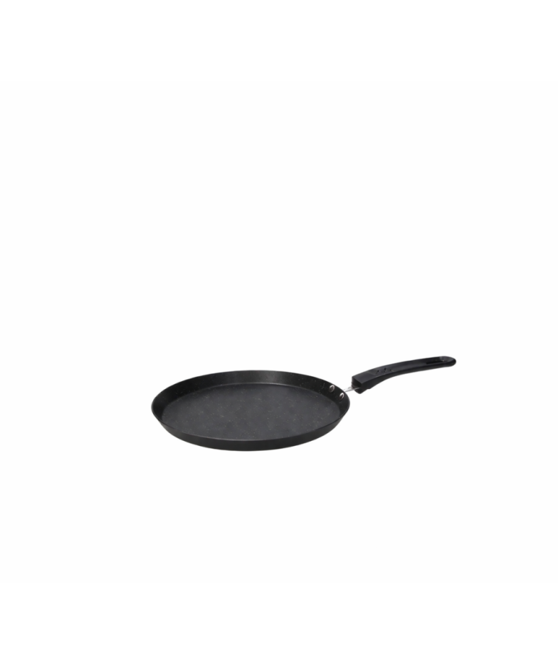 GRANCUCINA ROCK IN BLACK PANKŪKU PANNA 25CM, MELNA, PRESĒTS ALUMĪNIJS, Tognana