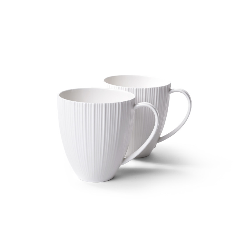 Set of 2 mugs ELEGANCE WHITE 400 ml (porcelain)
