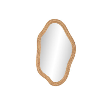 Sienas spogulis Home ESPRIT Dabisks Stikls Rotangpalma Urbāns 71 x 2,5 x 120,5 cm