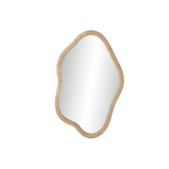 Sieninis veidrodis Home ESPRIT Natūralus Stiklas Rotangas Scandi 63,5 x 4,5 x 101 cm