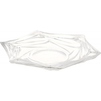 Šķīvis serviravimui stikla. 32cm Twist Crystal