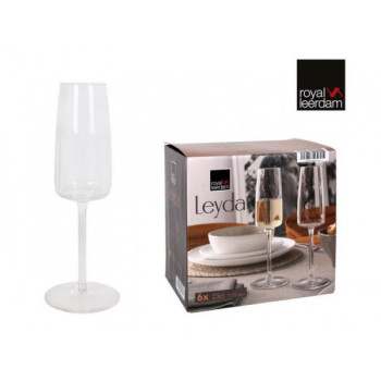 Taurės šampanui 230ml 6vnt LEYDA