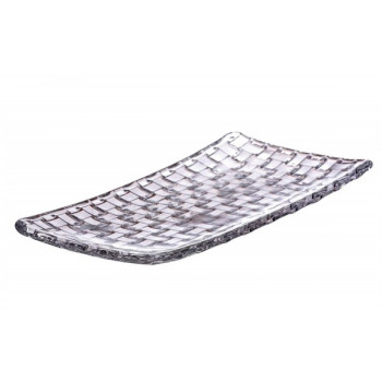 Šķīvis serviravimui stikla. 28*14cm 58244