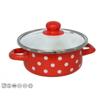 Emaljēts katls 16cm 870ml s/d indukc. JAEN