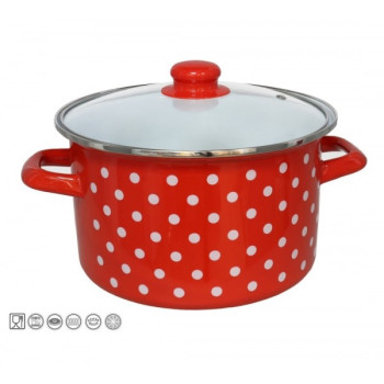 Puodas emal. 24cm 4.8L s/d indukc. JAEN M