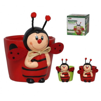 Puķu pods keramikas 13*11*14cm dekor Boružėlė