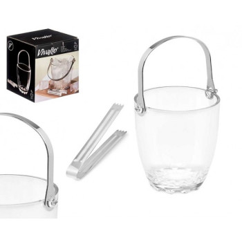 Kibirėlis ledukams stikl. 800ml Vivalto