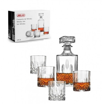 Viskija karafe 950ml+4 glāze 320ml WB005