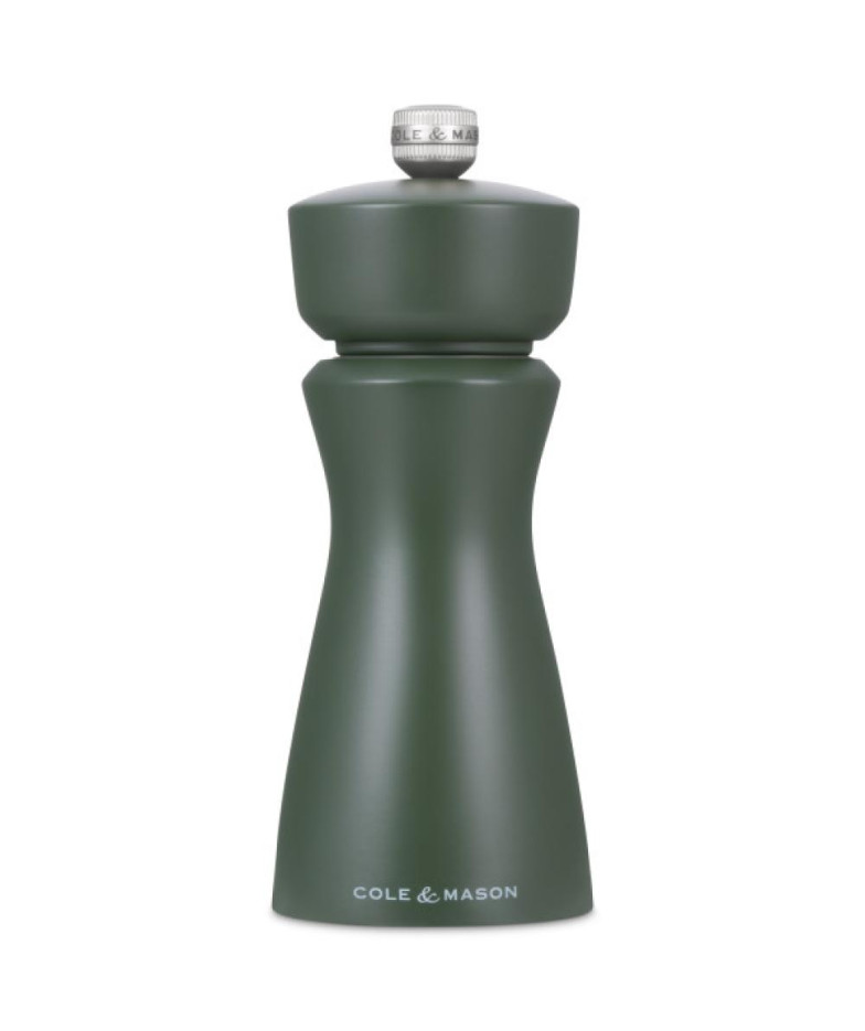 Kenton Pepper/Salt Mill 15 cm, Rosemary Green Rubberwood, Cole and Mason
