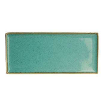 SEASONS TURQUOISE taisnstūrveida šķīvis 36x15cm, Porland