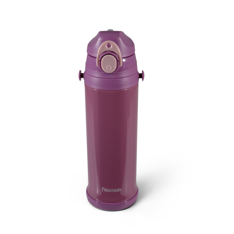 Double wall vacuum travel mug 720 ml with a strap (stainless steel)