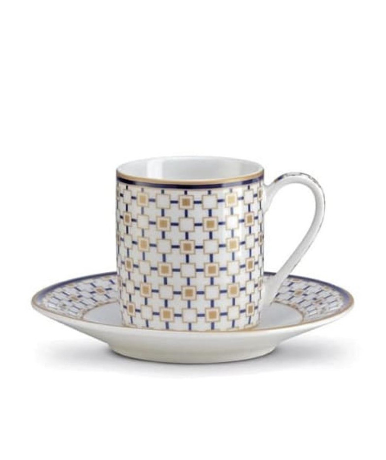 CHARLES COMPLETE CUP SET 80 ml 2GAB WITH SAUCER PORCELAIN POZZI MILANO