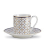 CHARLES COMPLETE CUP SET 80 ml 2GAB WITH SAUCER PORCELAIN POZZI MILANO