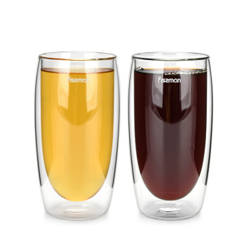 Cup set 2pcs FRAPPE 350 ml double wall glass (borosilicate glass)
