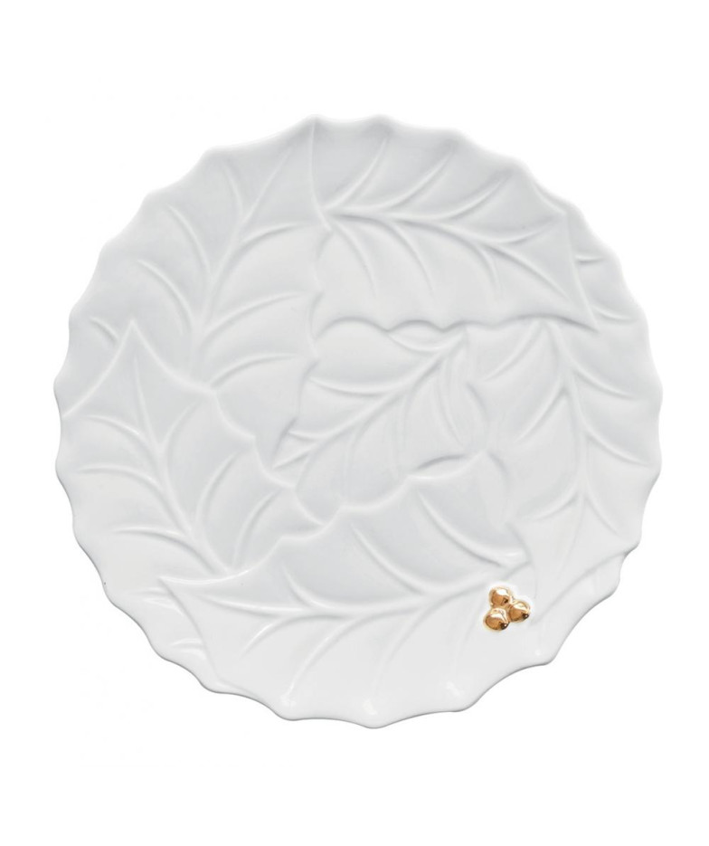 HOLLY & BERRY valge magustoitutald rijk 20 cm, portselan, Easy Life