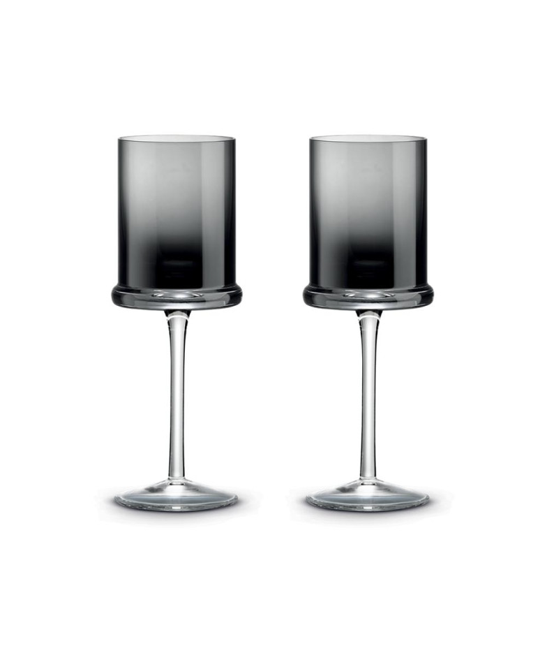 Pozzi Milano Smoke Grey Wine Glasses 270 ml Set of 2